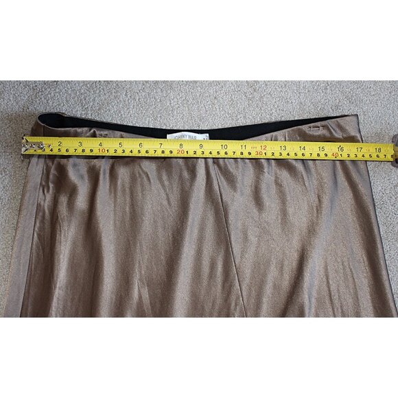 Johnny Was - Crinkle Satin Asymmetric Maxi Skirt in Smoldering Grey, size Medium - Picture 8 of 12